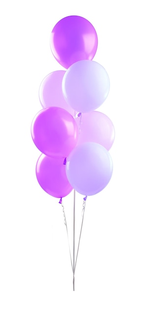Photo a bunch of  helium balloons isolated on a background