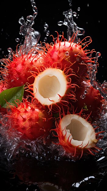 a bunch of kiwi fruit with a green leaf