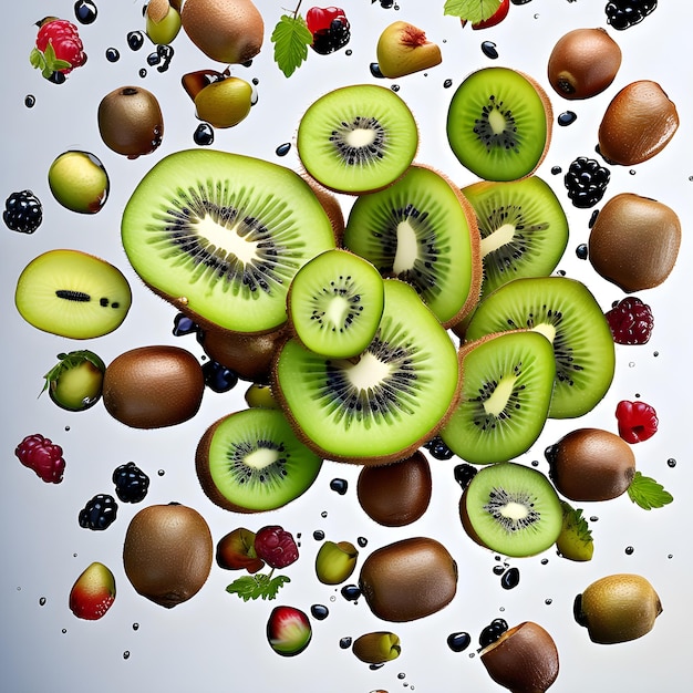 Foto un mucchio di kiwi