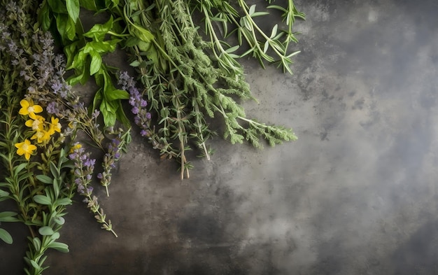 A bunch of lavender flowers on a dark background