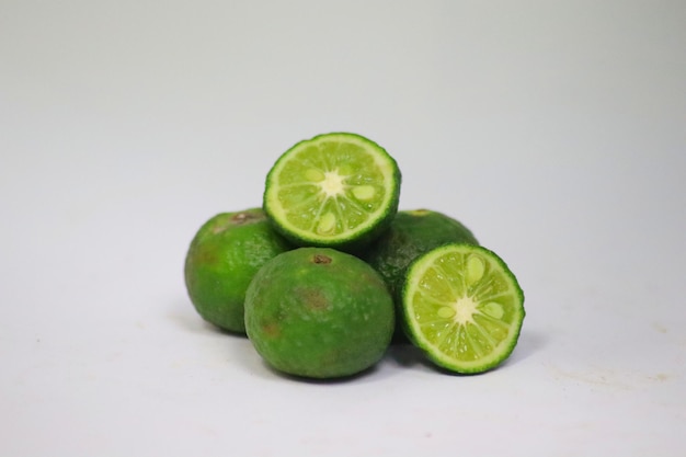 a bunch of limes with the number 3 on them
