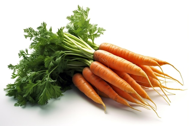 Bunch of Orange Carrots on Transparent Background AI