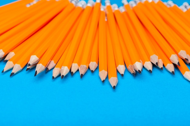 Bunch of orange pencils