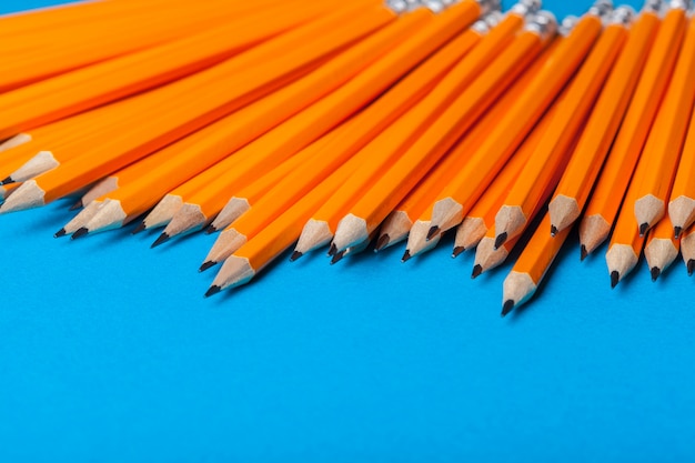 Bunch of orange pencils