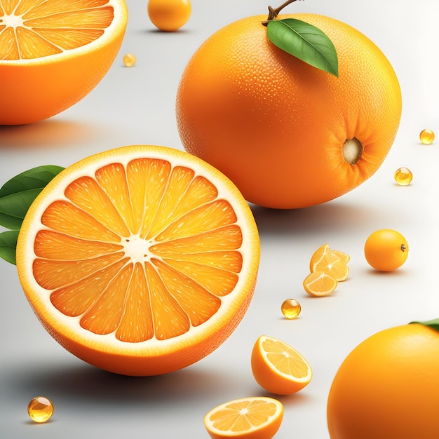 куча апельсинов на столе