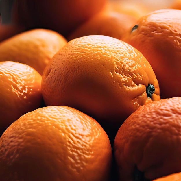куча апельсинов, которые находятся в корзине генеративный ИИ