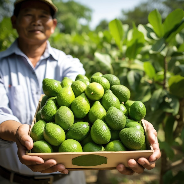 bunch of ornagic avocado fruits Concept of exotic tropical food healthy eating and life