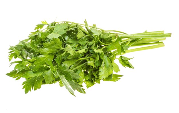 Photo a bunch of parsley on a white background