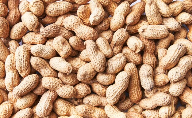 Bunch of peanuts with shell texture