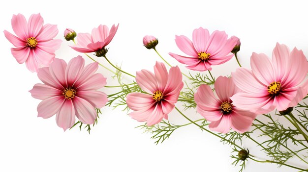 Photo a bunch of pink flowers are in a vase