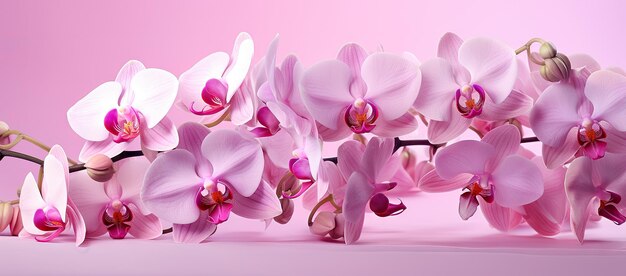 A Bunch of Pink Flowers on a Pink Background created using generative AI tools