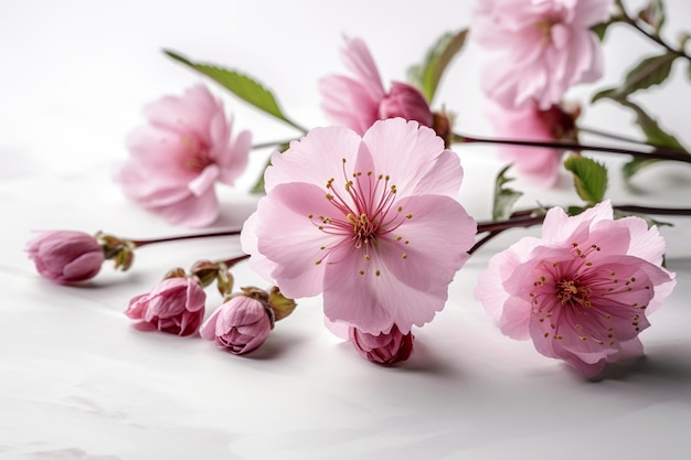 A bunch of pink flowers with the word cherry on the bottom