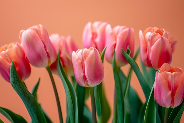 a bunch of pink flowers with the word tulips on them