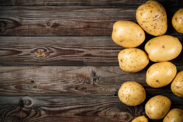 Bunch of potatoes close up