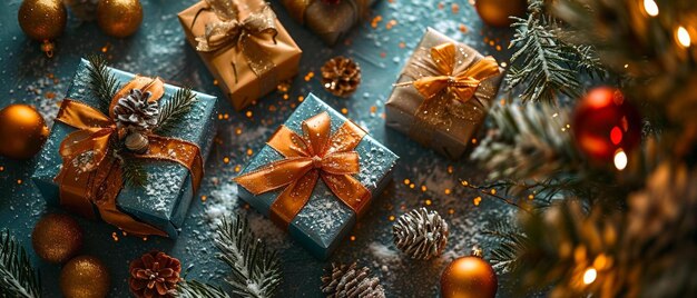 a bunch of presents sitting on top of a table