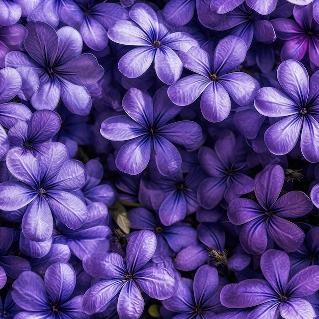 A bunch of purple flowers are laying on a table.