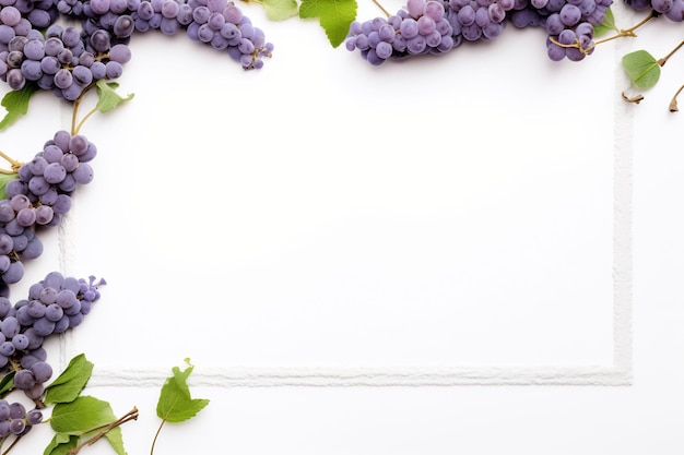 a bunch of purple grapes on a white background