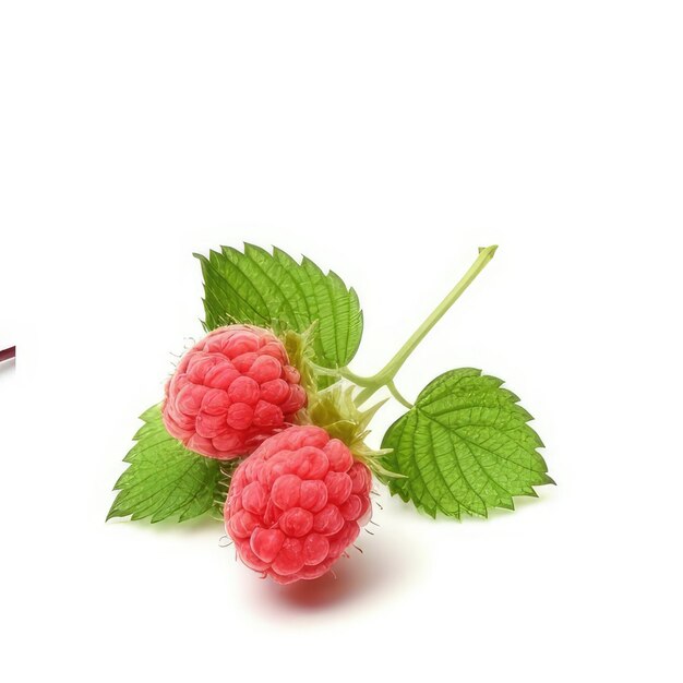 A bunch of raspberries next to a bottle of water.