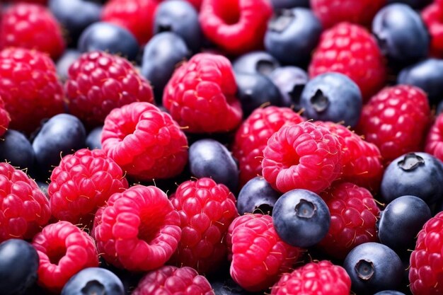 a bunch of raspberries and raspberries are in a bowl