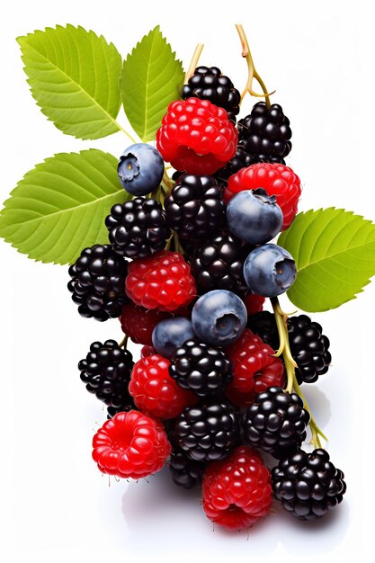 a bunch of raspberries with a leaf that says blackberry