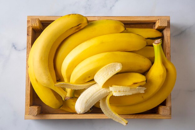 Bunch of Raw Organic Bananas Ready to Eat