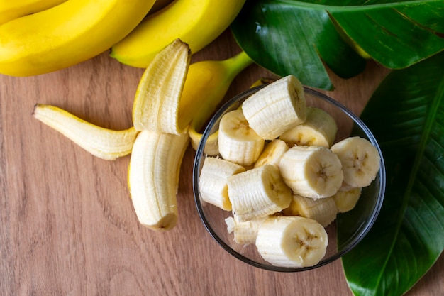 Bunch of Raw Organic Bananas Ready to Eat