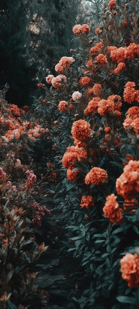 A bunch of red flowers with the word " on it "