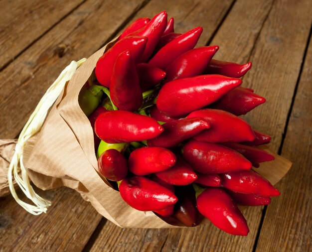 Bunch of red hot pepper