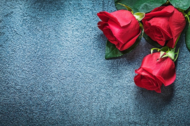 Bunch of red roses on black background holidays concept