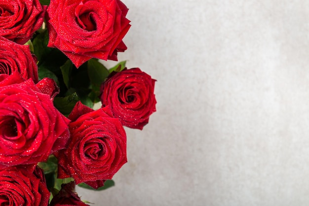 Bunch of Red Roses for St Valentines Day