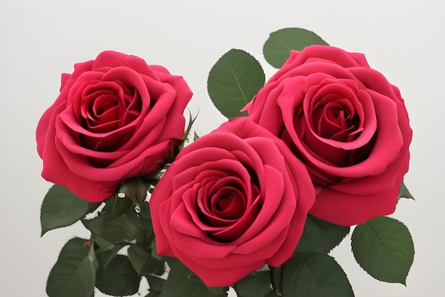 花瓶に赤いバラの花束