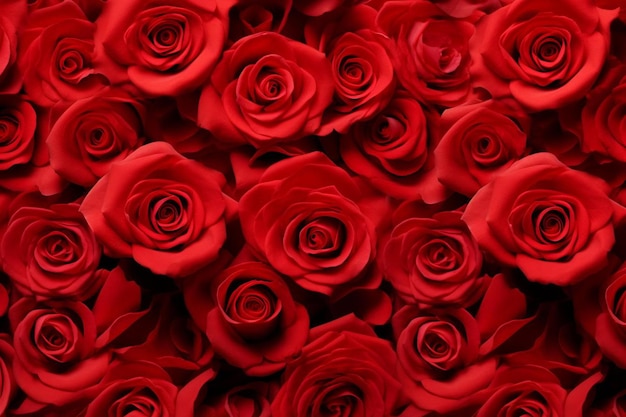 a bunch of red roses with a red background