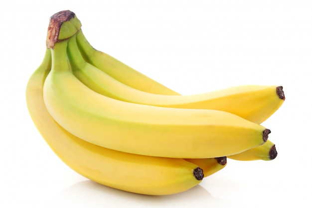 Bunch of ripe banana fruits isolated