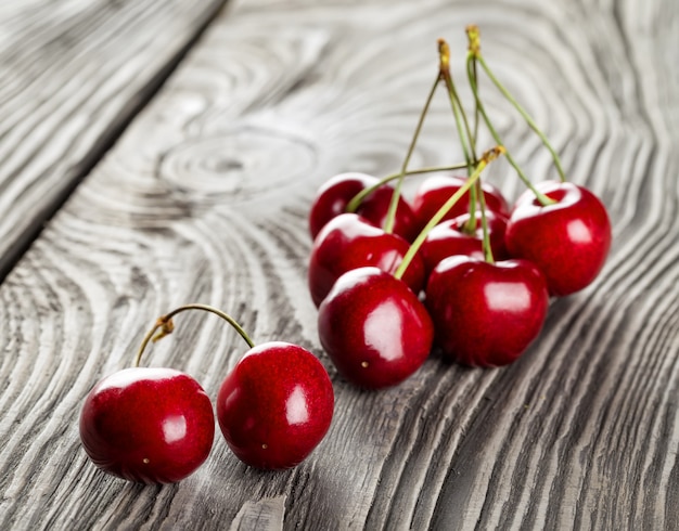 Bunch of ripe sweet cherries