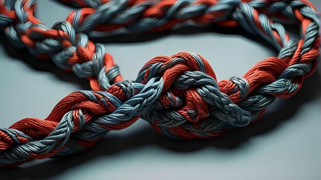 a bunch of rope with different colors and colors on it