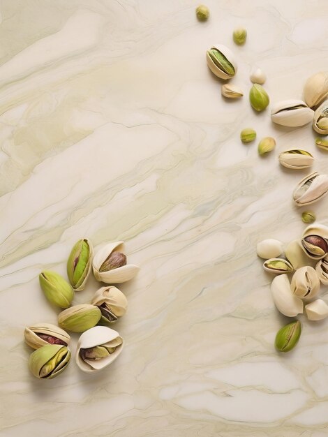 Photo a bunch of seeds that are on a table