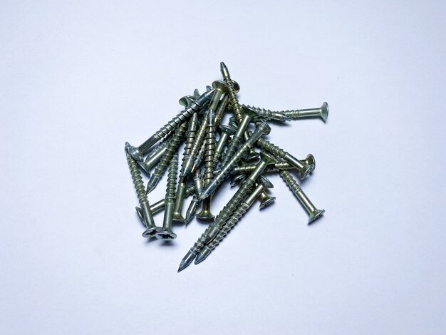 A bunch of selftapping screws for installation work with different hardness materials