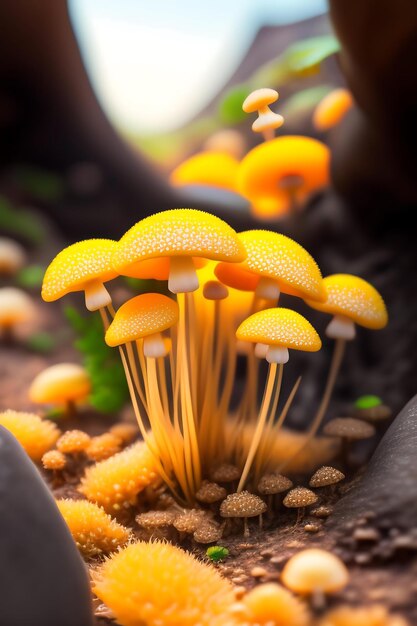 Bunch of shimeji mushrooms