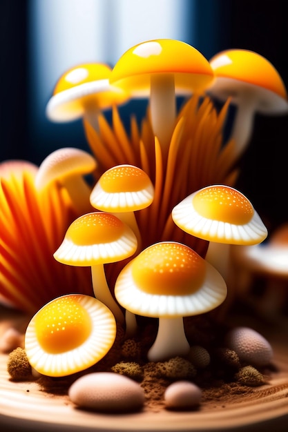 Bunch of shimeji mushrooms