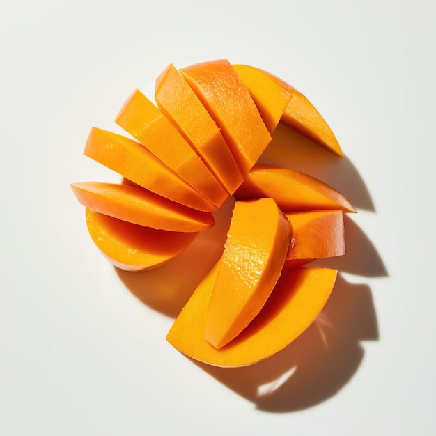 Photo a bunch of sliced oranges are on a white surface