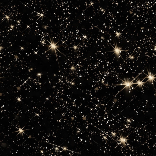 A bunch of stars that are in the sky Digital image Seamless pattern