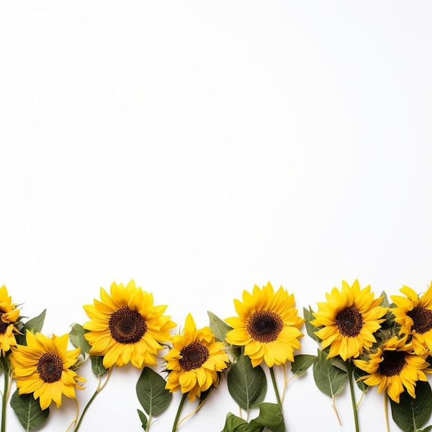 Photo a bunch of sunflowers with the words 