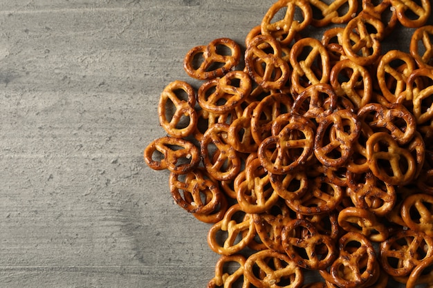 Bunch of tasty cracker pretzels