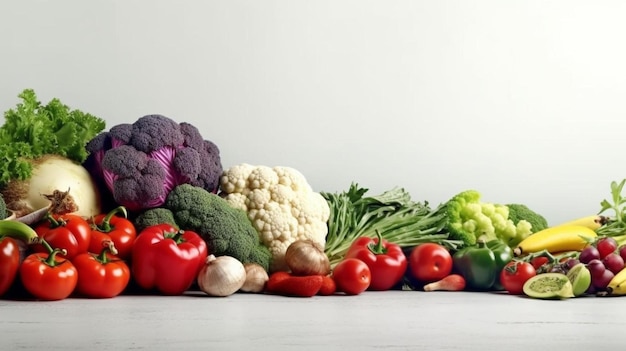 A bunch of vegetables including broccoli, cauliflower, and other vegetables.