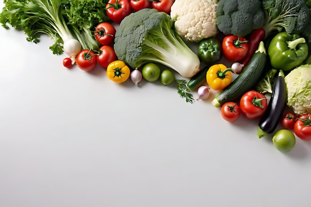 Foto un mucchio di verdure tra cui broccoli, radice e pomodori