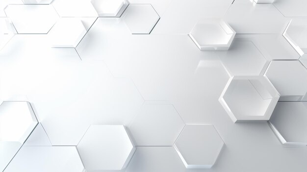 a bunch of white hexagons on a white surface