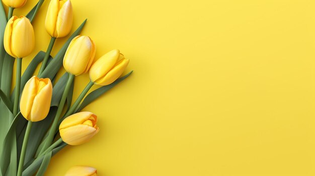 Bunch of yellow on yellow background with copy space for empty background