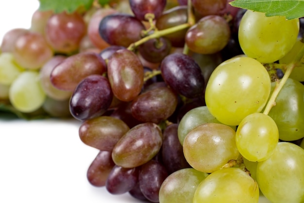 Bunches of assorted varieties of grape