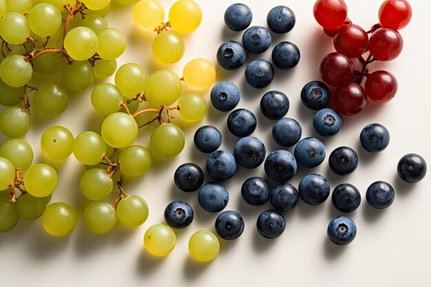 Bunches of ripe and juicy grapes on a vine Generative AI