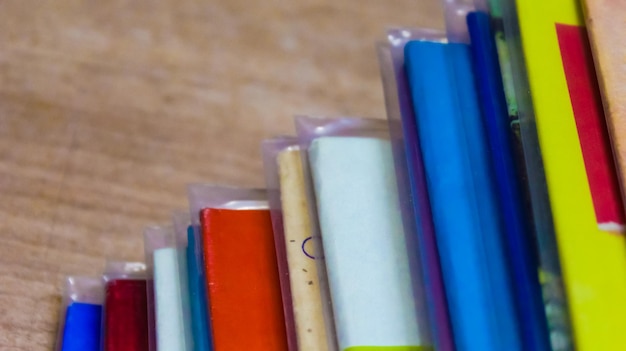 Bundle of files on table